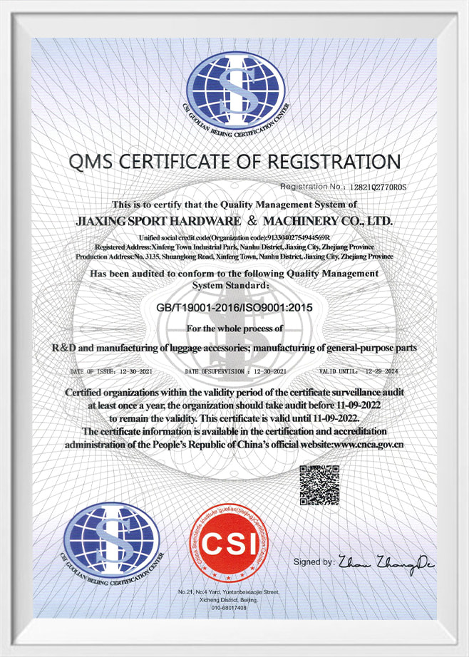 osvedčenie o registrácii Qms