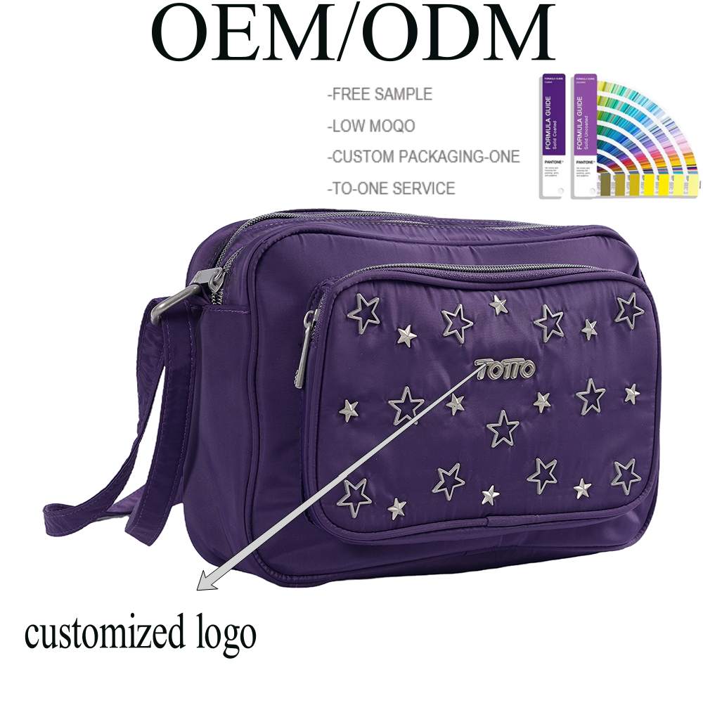 factory custom design nastaviteľný popruh unsex crossbody kabelka štvorcový tvar kovové doplnky dekorácia