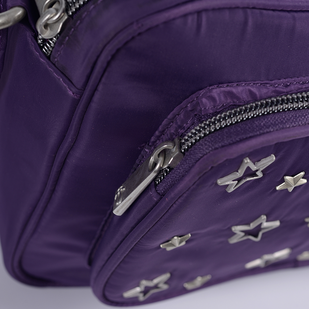 factory custom design nastaviteľný popruh unsex crossbody kabelka štvorcový tvar kovové doplnky dekorácia