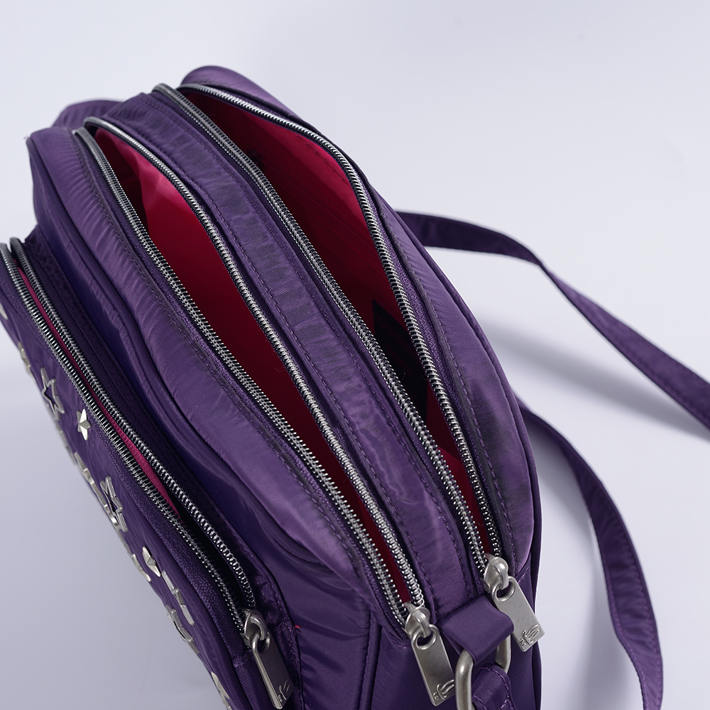 factory custom design nastaviteľný popruh unsex crossbody kabelka štvorcový tvar kovové doplnky dekorácia
